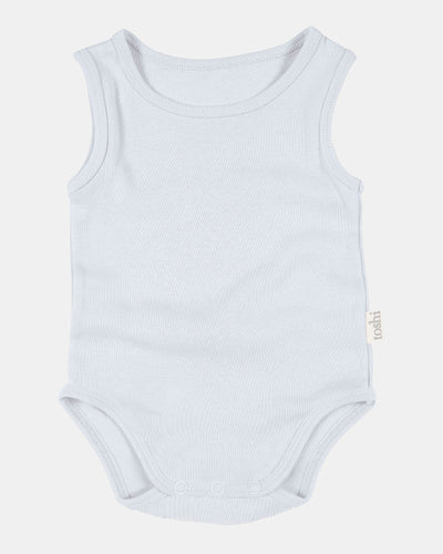 Toshi Dreamtime Organic Onesie Singlet - Sky