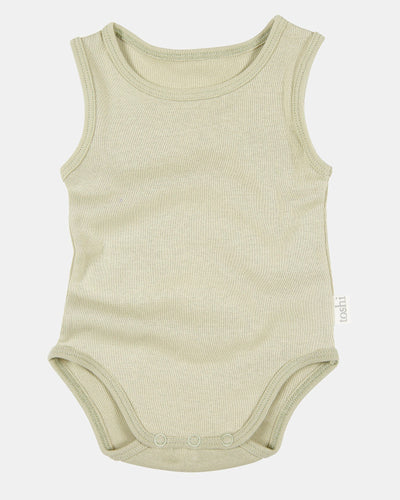 Toshi Dreamtime Organic Onesie Singlet - Thyme