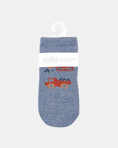 Toshi Organic Socks Ankle Jacquard - Big Diggers