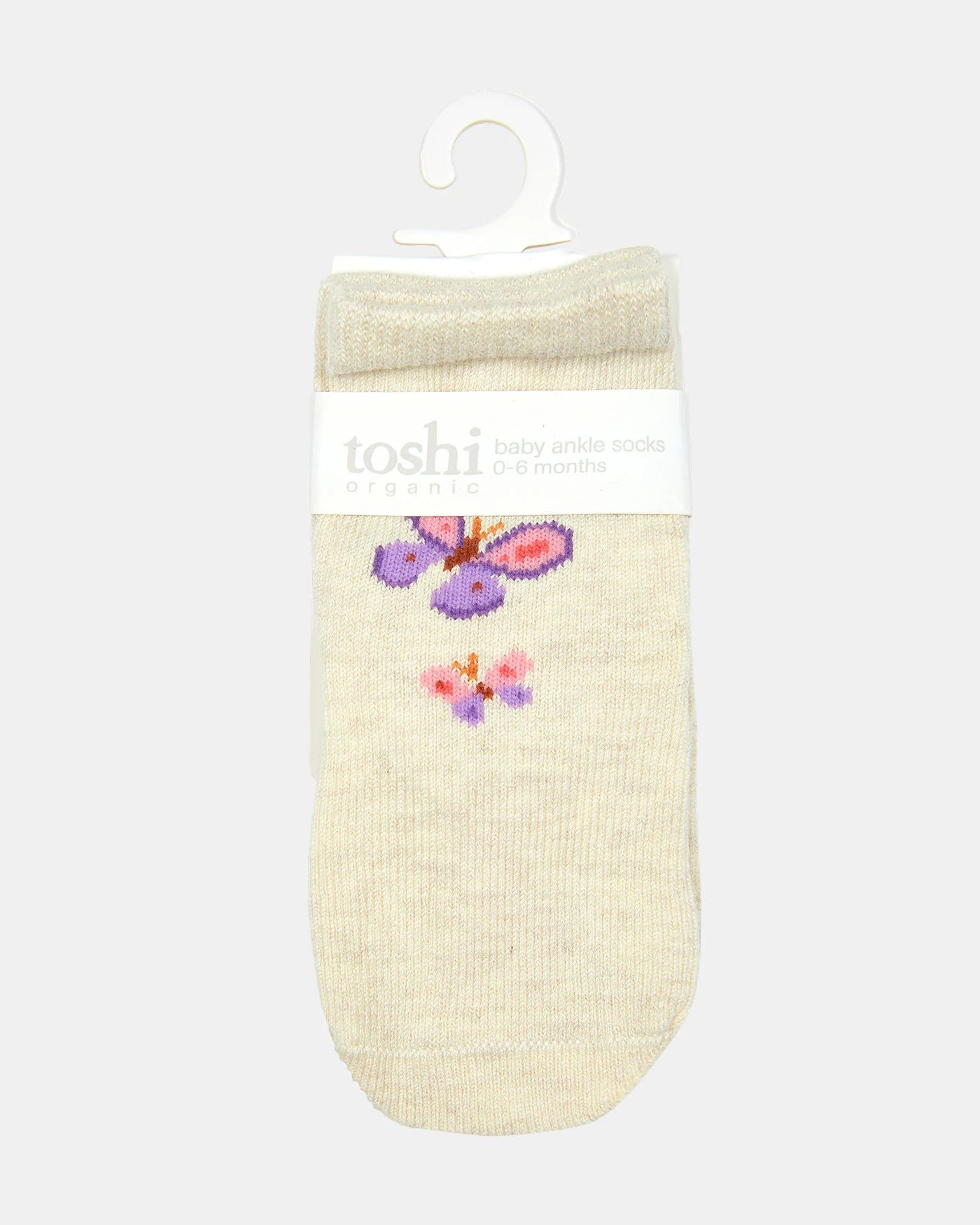 Toshi Organic Socks Ankle Jacquard - Butterfly Bliss