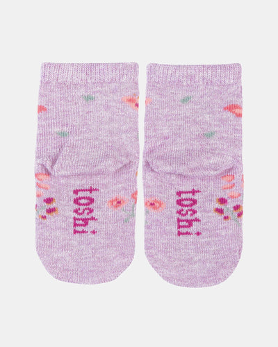 Toshi Organic Baby Socks Jacquard - Lavandula
