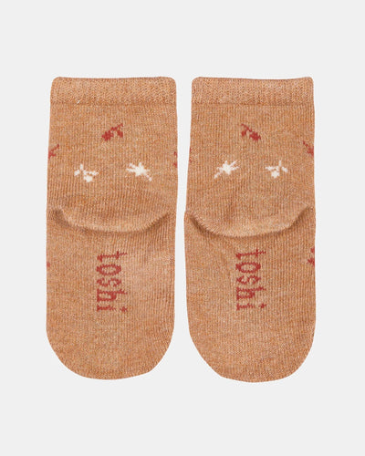 toshi organic baby socks jacquard - maple leaves