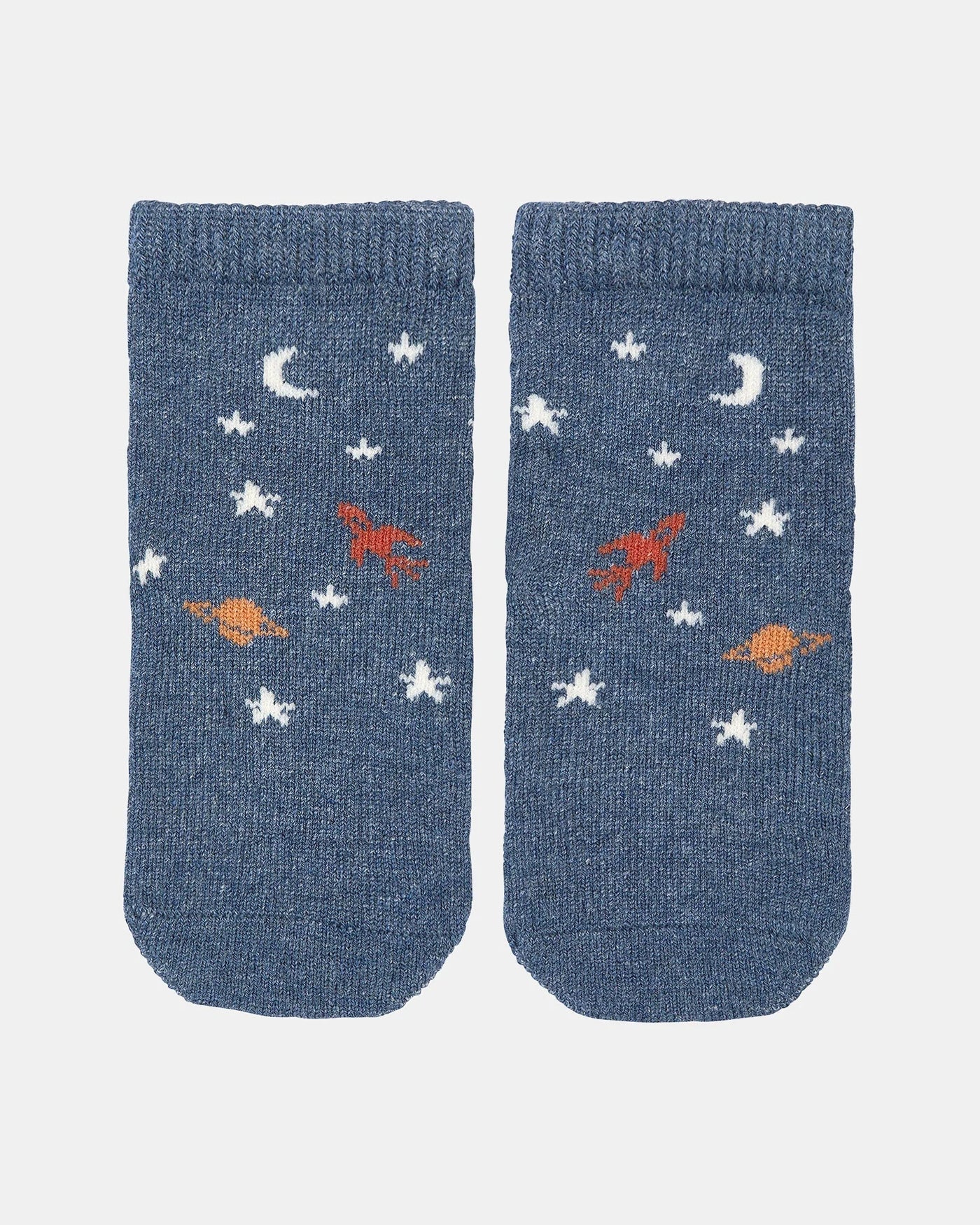 toshi organic baby socks jacquard - space race
