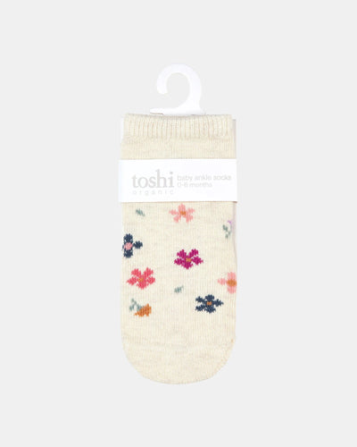 Toshi Organic Baby Socks Jacquard - Wild Flowers