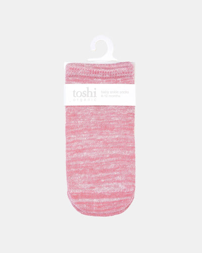 toshi organic socks ankle marle - blossom