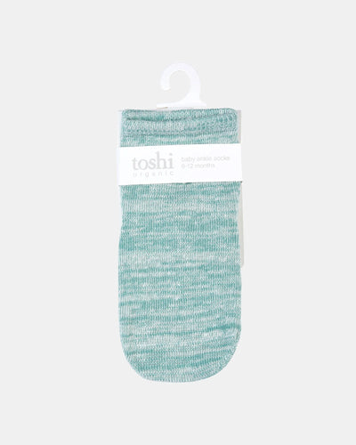 toshi organic socks ankle marle - jade