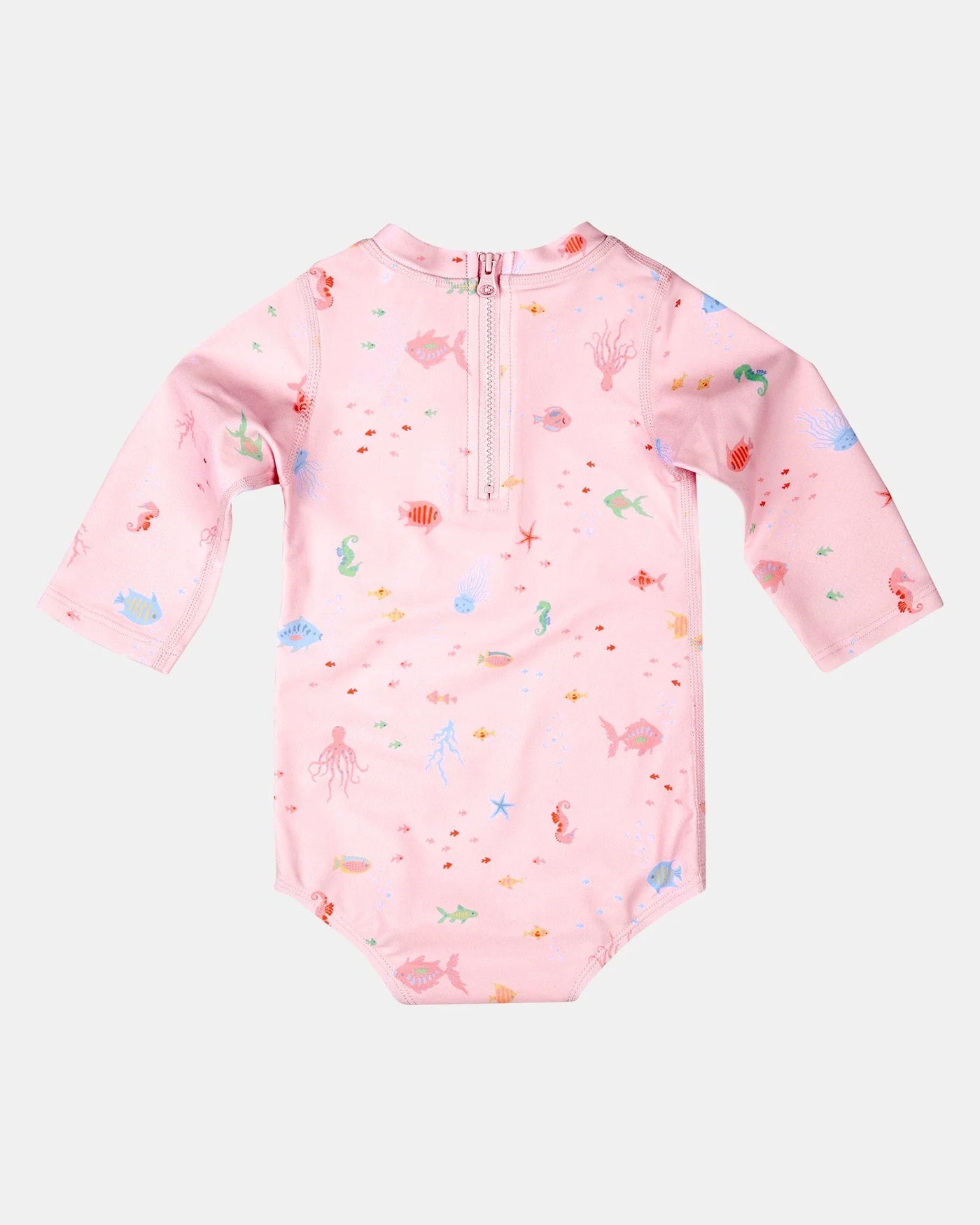 Toshi Swim Baby Onesie Long Sleeve Classic - Coral