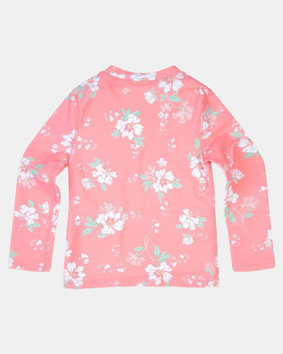 Toshi Swim Kids Rashie Long Sleeve Full Zip Classic - Scarlet