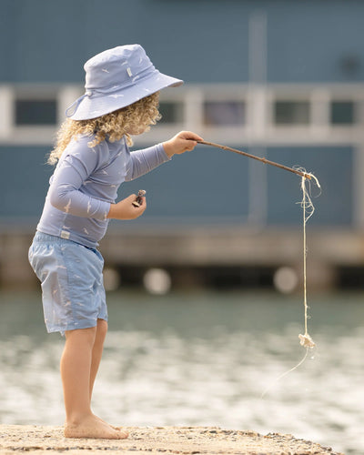 Toshi Swim Kids Rashie Long Sleeve Half Zip Classic - Coogee