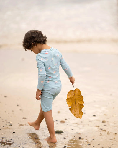 Toshi Swim Kids Rashie Long Sleeve Half Zip Classic - Uluwatu