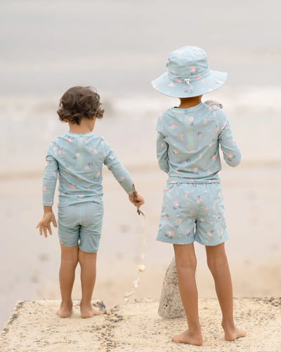 Toshi Swim Kids Rashie Long Sleeve Half Zip Classic - Uluwatu