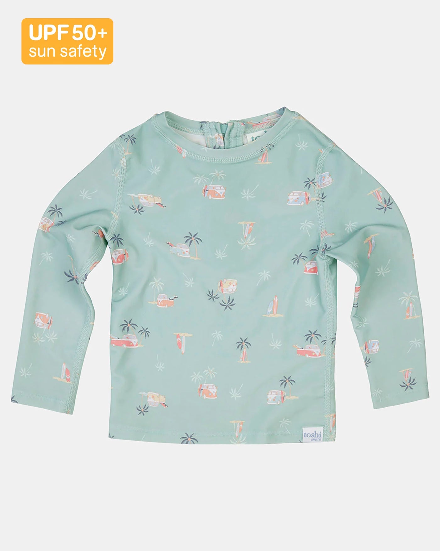 Toshi Swim Kids Rashie Long Sleeve Half Zip Classic - Uluwatu