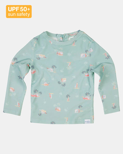Toshi Swim Kids Rashie Long Sleeve Half Zip Classic - Uluwatu