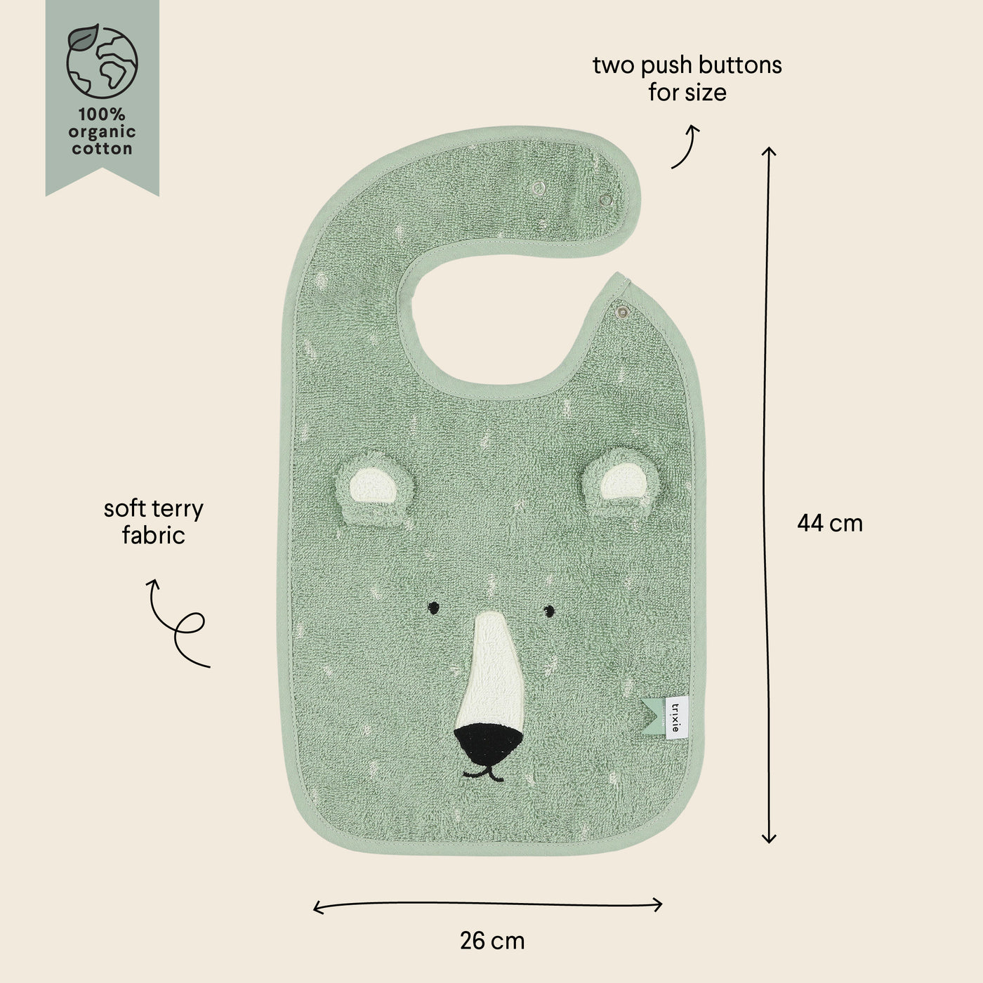 Trixie Bib - Mr. Polar Bear