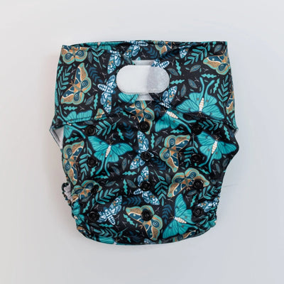 Monarch Ultimate Wipeable Cloth Nappy V3.0 With Hook & Loop - Twilight Flight