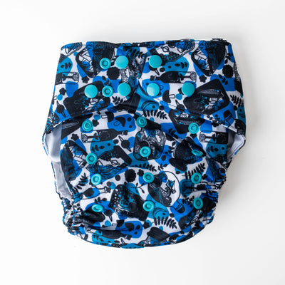 Monarch Classic Swim Nappy With Snaps - Sea-nery