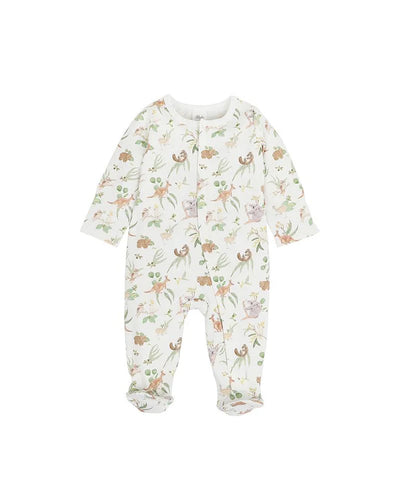 Bebe By Minihaha Native Print Long Sleeve Zip Onesie