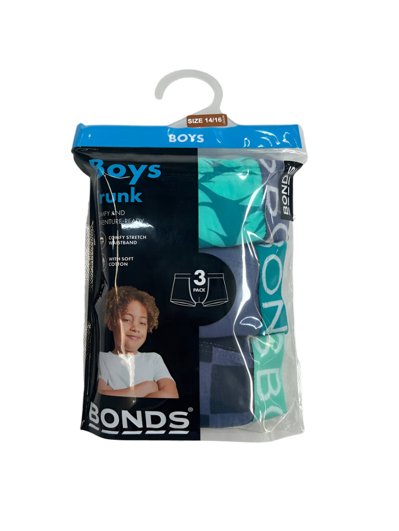 Bonds Boys Trunk 3 Pack - Falling Ferm
