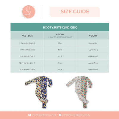 Monarch Long Sleeve Bamboo Zip Bootysuit V3 - Holy Moth Balls