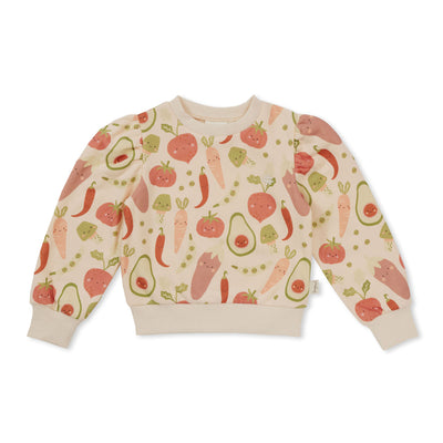 Kapow Kids Veggie Crew Yardage Puff Sweater