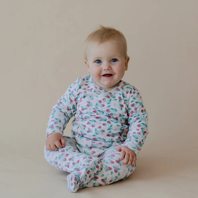 Marquise Wrap Top and Footed Legging 2 Piece Set - Raspberry