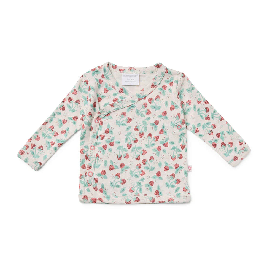 Marquise Wrap Top and Footed Legging 2 Piece Set - Raspberry