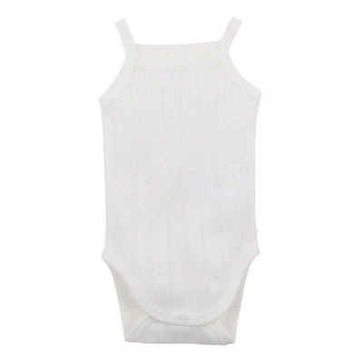 Bebe By Minihaha White Label Cloud Organic Pointelle Bodysuit