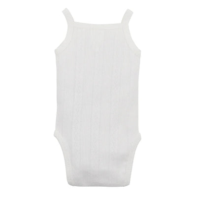 Bebe By Minihaha White Label Cloud Organic Pointelle Bodysuit
