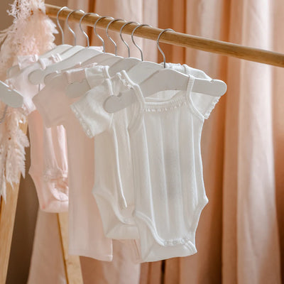 Bebe By Minihaha White Label Cloud Organic Pointelle Bodysuit
