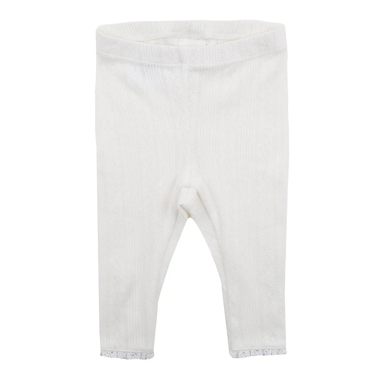 Bebe By Minihaha White Label Cloud Organic Pointelle Legging