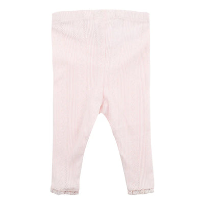 Bebe By Minihaha White Label Pink Organic Pointelle Legging
