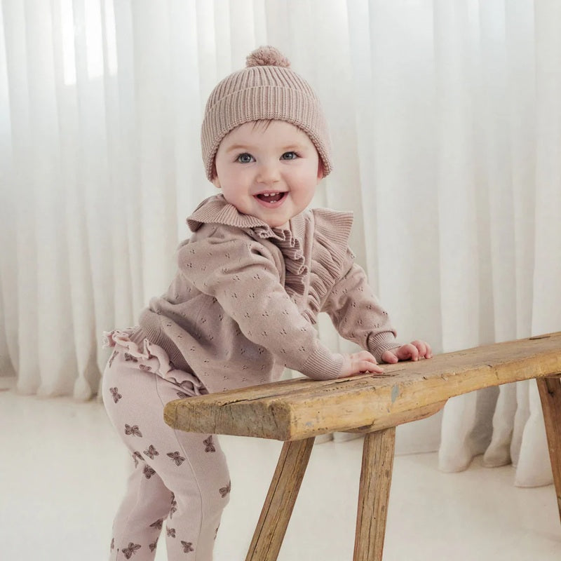 Aster & Oak Wild Rose Knit Beanie - Wild Rose