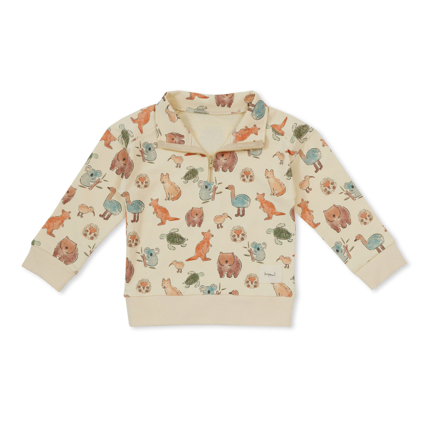 Kapow Kids Wild Wonders Half Zip Sweater