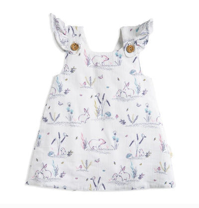 Tiny Twig Wrap Dress & Bloomer Set - Hibernation Crinkle