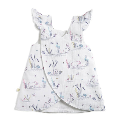 Tiny Twig Wrap Dress & Bloomer Set - Hibernation Crinkle