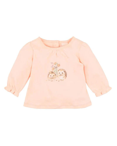 Bebe By Minihaha Nancy Hedgehog Tee - Peachy Pink