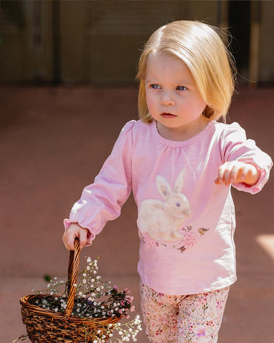 Bebe By Minihaha Flossy Bunny Tee - Pink