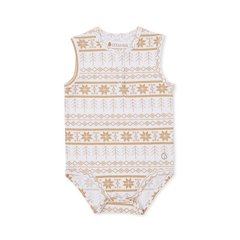 Texas Oak Xavier Bodysuit - Sonwflake Print