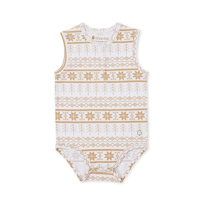 Texas Oak Xavier Bodysuit - Sonwflake Print