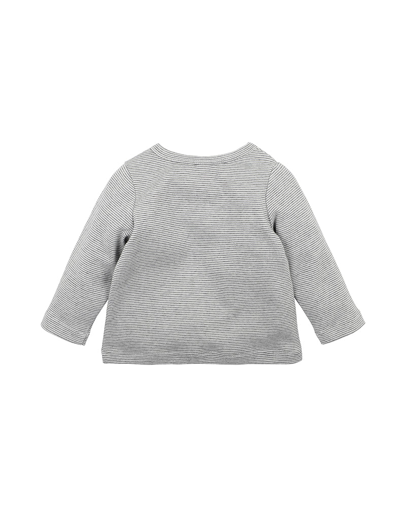 Bebe By Minihaha Atlas Stripe Long Sleeve Tee - Coal Stripe