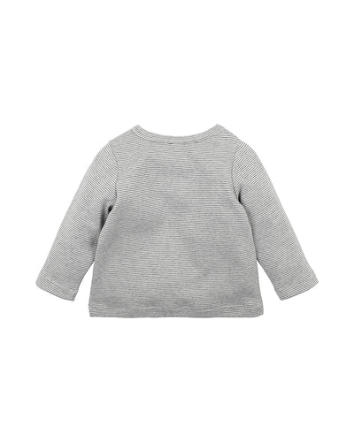 Bebe By Minihaha Atlas Stripe Long Sleeve Tee - Coal Stripe