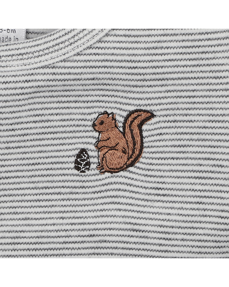 Bebe By Minihaha Atlas Stripe Long Sleeve Tee - Coal Stripe