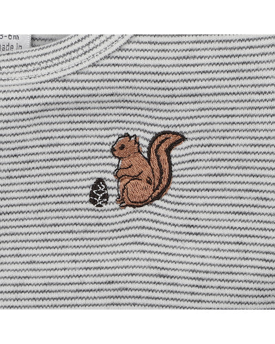 Bebe By Minihaha Atlas Stripe Long Sleeve Tee - Coal Stripe