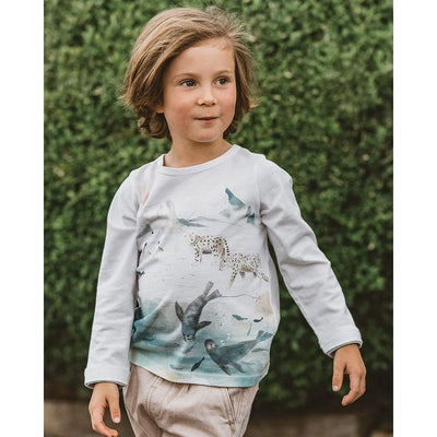 Bebe By Minihaha Blair Iceberg Long Sleeve Tee - Cloud