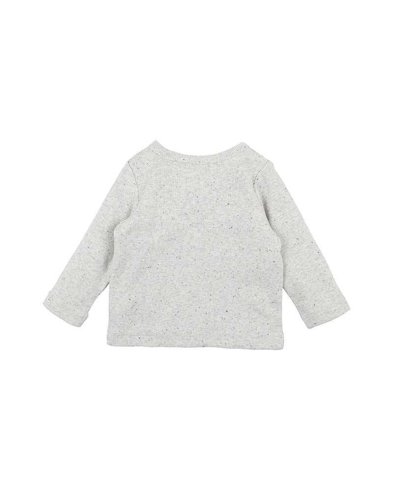 Bebe By Minihaha Blue Speckle Rib Tee