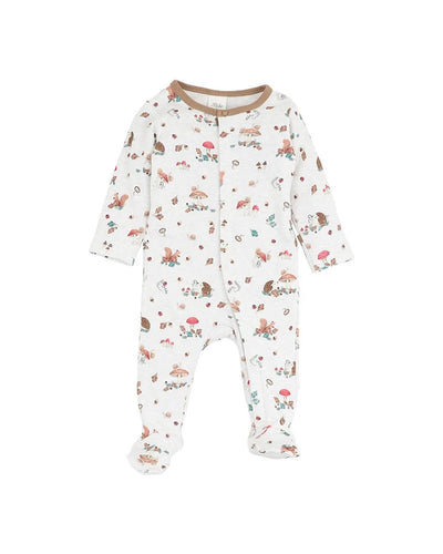 Bebe By Minihaha Toby Print Long Sleeve Zip Onesie