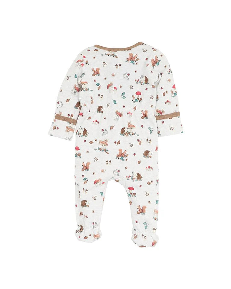 Bebe By Minihaha Toby Print Long Sleeve Zip Onesie