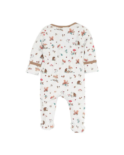 Bebe By Minihaha Toby Print Long Sleeve Zip Onesie