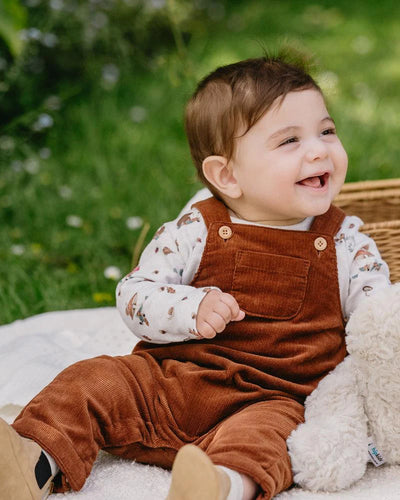 Bebe by Minihaha Toby Cord Overalls - Chestnut