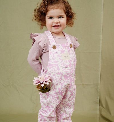 Kapow Kids Lavender Fleece Overalls